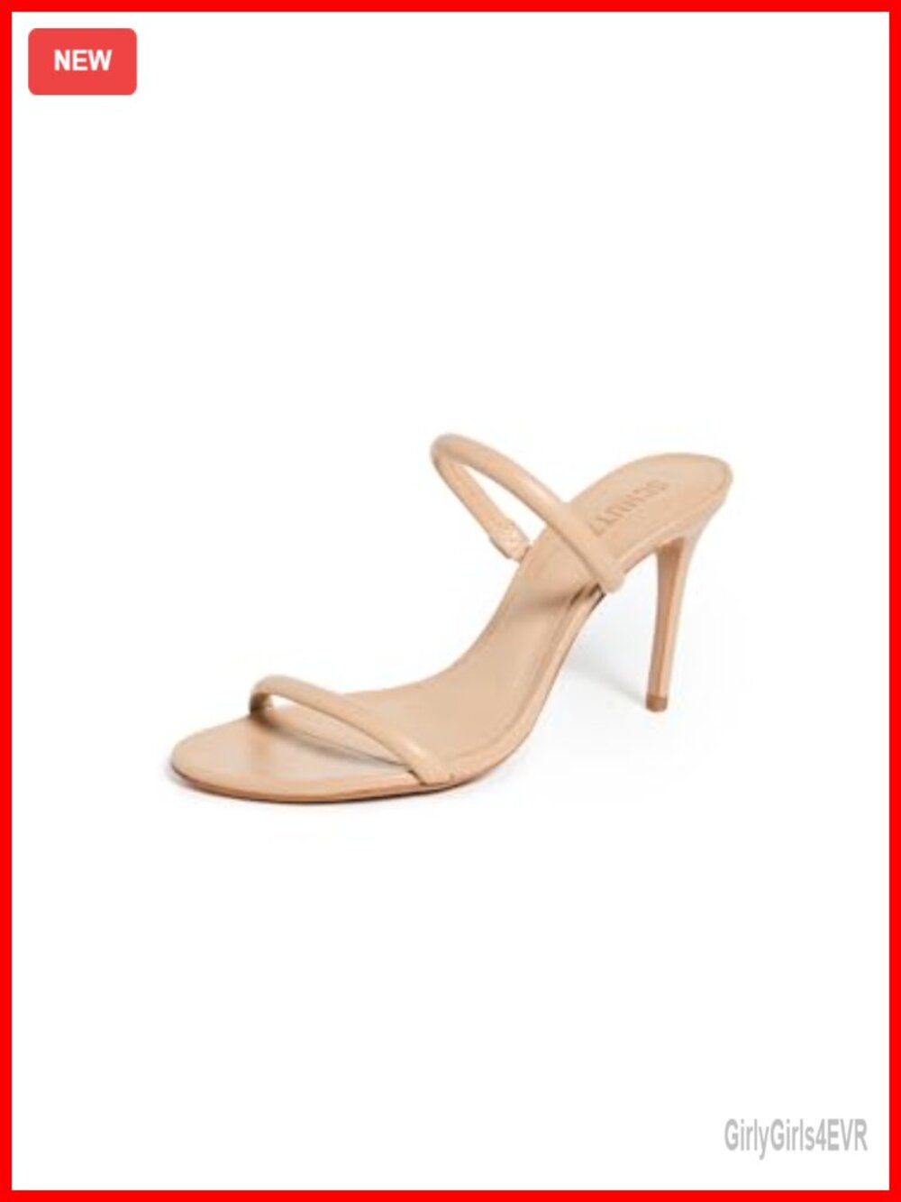 Leather Slingback Stiletto Heels Slide Wedding Sandals